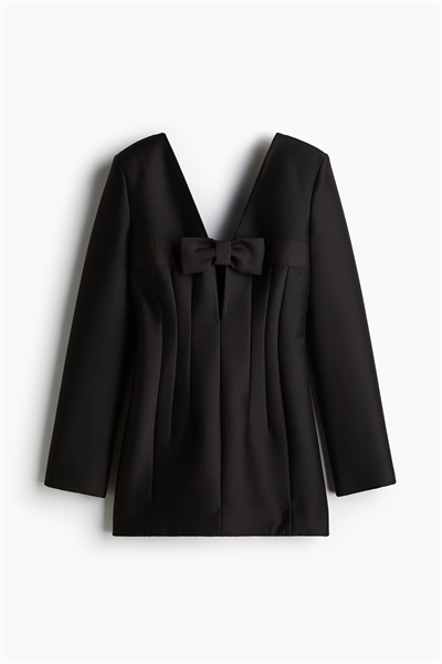 Мини-платье с декором в виде банта на талии 1260284001