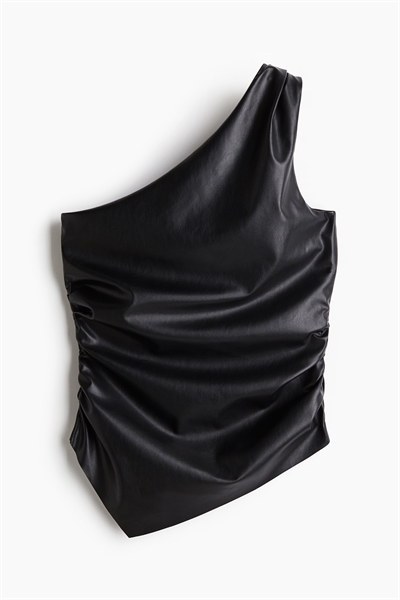 Приталенный топ на одно плечо 1249980001