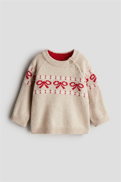 Джемпер из жаккардовой вязки 1251919001