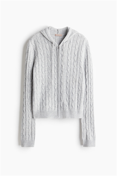 Толстовка на молнии из кабельного трикотажа 1245969003