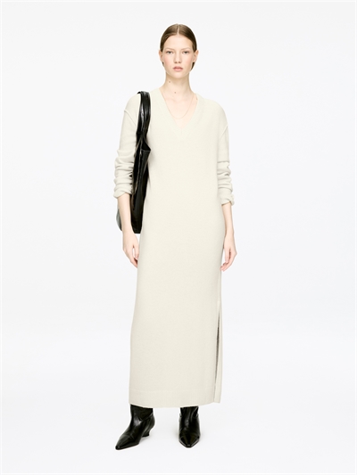 Шерстяное платье с V-образным вырезом 1235827003