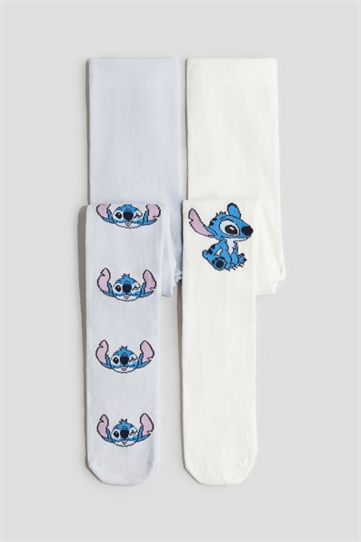 Колготки с жаккардовой вязкой в 2 упаковках 1301059002