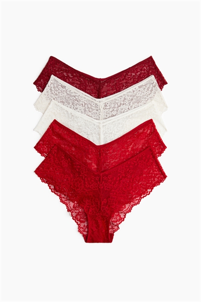 Кружевные трусы-хипстеры в упаковке из 5 штук 1171002020