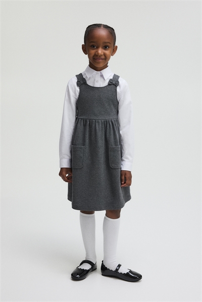 Школьное платье из джерси с декором в виде банта 1235993001