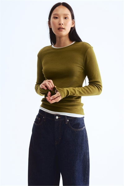 Топ из ребристого хлопка 1260555009