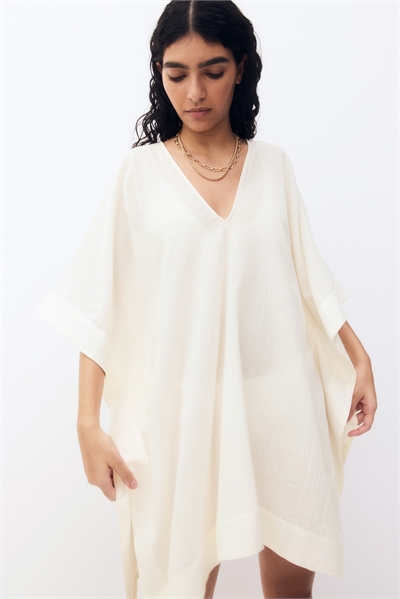 Пляжный кафтан из мятой ткани 1272274001