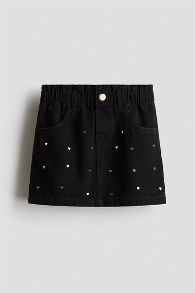 Джинсовая юбка с узором 1283173003