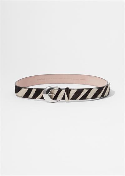 Кожаный ремень с коровьим принтом 1283416005