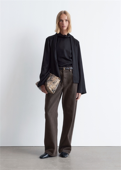 Джинсы с бочкообразными штанинами 1283788003