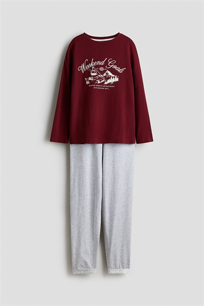 Хлопковая пижама с принтом-мотивом 1288615003