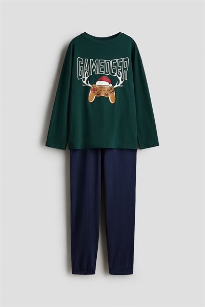 Хлопковая пижама с принтом-мотивом 1288615004