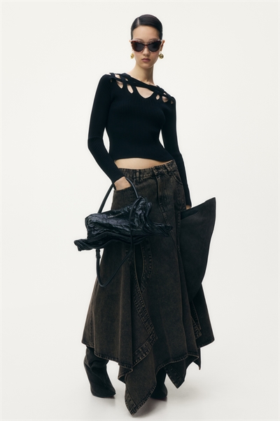 Трикотажный топ с вырезом 1298152001