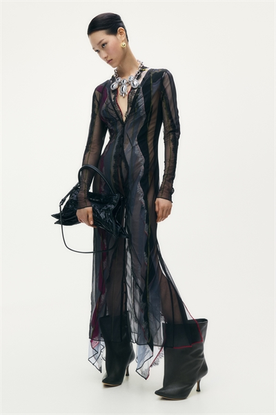 Платье из многослойной сетки 1298164001