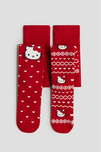 Колготки с жаккардовой вязкой в 2 упаковках 1301059001