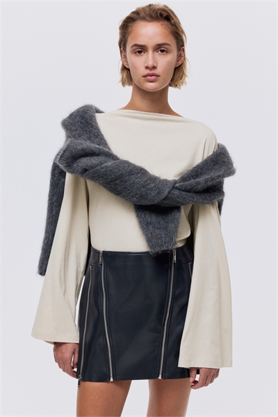 Хлопковый топ с вырезом-лодочкой 1301320006