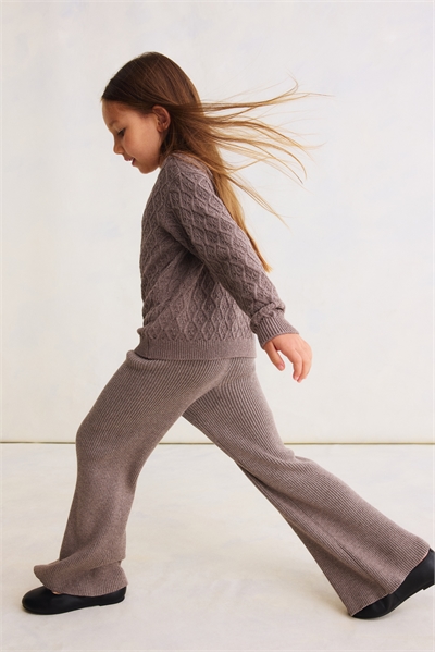 Расклешенные леггинсы из трикотажа в рубчик 1303675001