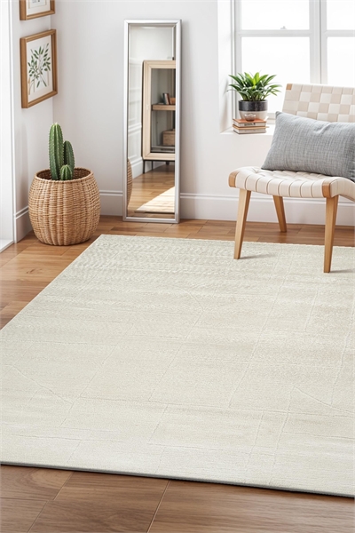 Современный ковер с высоким ворсом в стиле сканди 1305185002