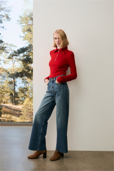 Широкие высокие джинсы 1307235001