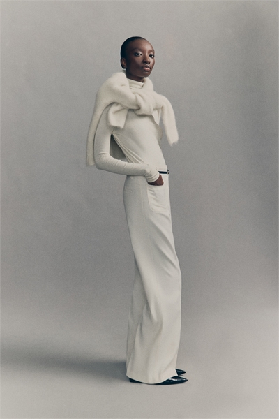 Расклешенные брюки с поясом 1307492001