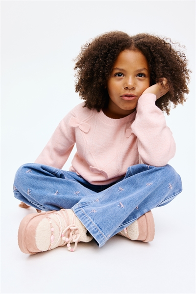 Вязаный джемпер с отделкой бантами 1311908002