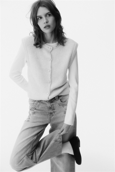 Жилет из ребристого трикотажа 1313249001