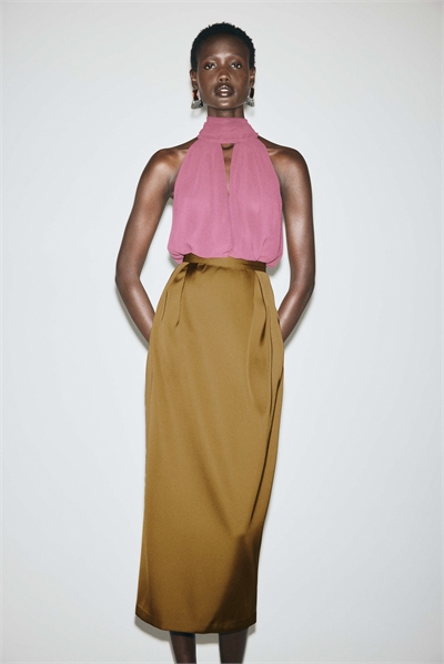 Атласная юбка-тюльпан 1315375001