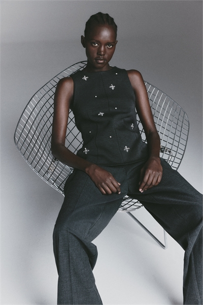 Украшенный топ из скубы 1316101001