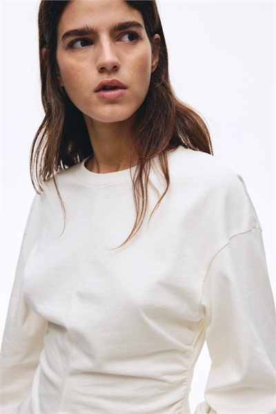 Топ из хлопкового джерси с начесом 1328687003