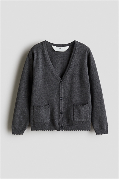 Хлопковый школьный кардиган 1167345009