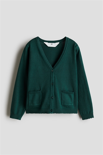 Хлопковый школьный кардиган 1167345010