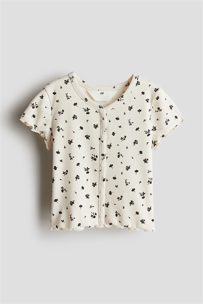 Футболка из ребристого хлопка 1241779001