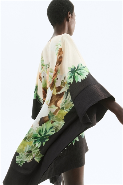 Платье-кафтан с принтом 1296542001