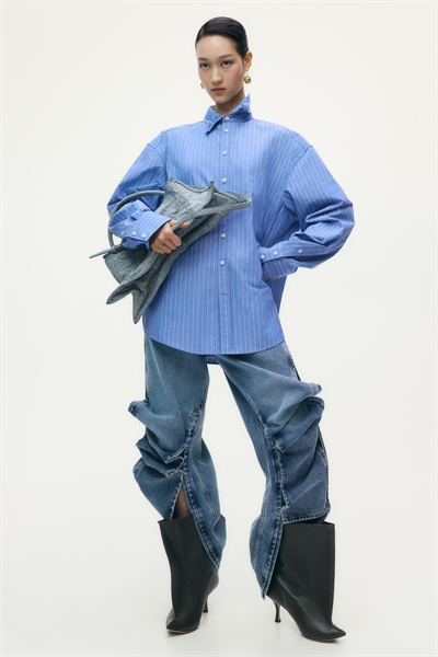 Рубашка из поплина с проволочным бонированием 1298151001