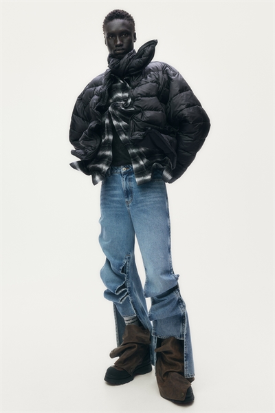 Куртка-пуховик с отделкой бондингом 1298329001