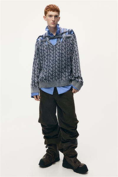 Вязаный джемпер с вырезом 1298333001