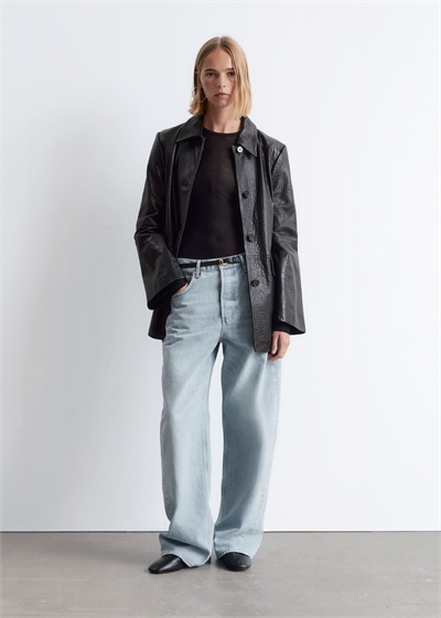 Джинсы с бочкообразными штанинами 1283788001