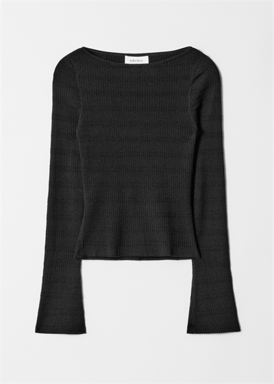 Трикотажный топ с вырезом-лодочкой 1261161001