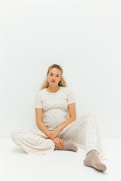 Пижама из пуантельевого трикотажа MAMA 1306145002