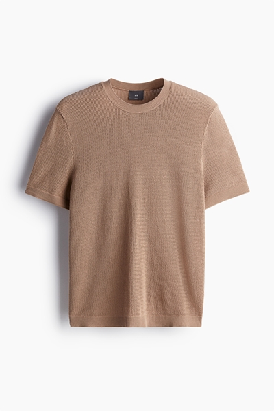 Облегающая тканая футболка 1258831003