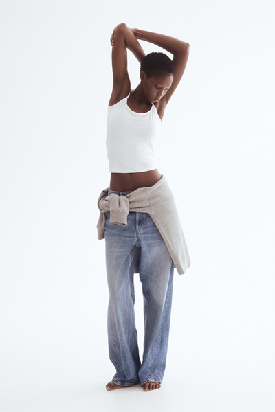 Топ на бретельках из микрофибры 1219178002