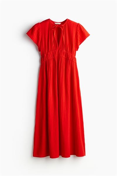 Муслиновое платье с завязками 1225612001