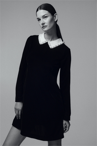 Бархатное платье с воротником MAMA 1290105001