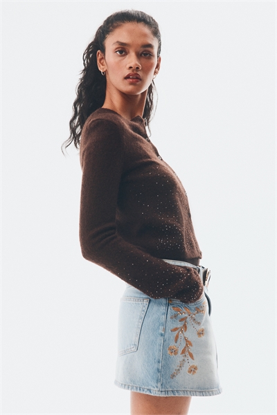 Джинсовая мини-юбка 1290603004