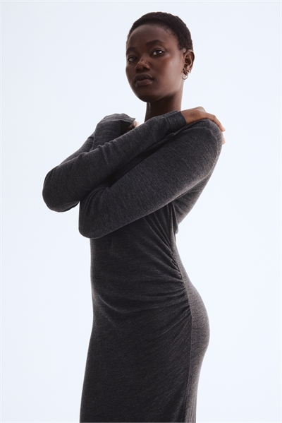 Длинное шерстяное платье 1297279002