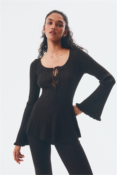 Мерцающий топ из трикотажа в рубчик 1313294001