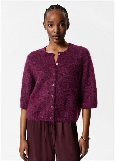 Вязаный кардиган из смеси мохера и мериносовой шерсти 1276509003