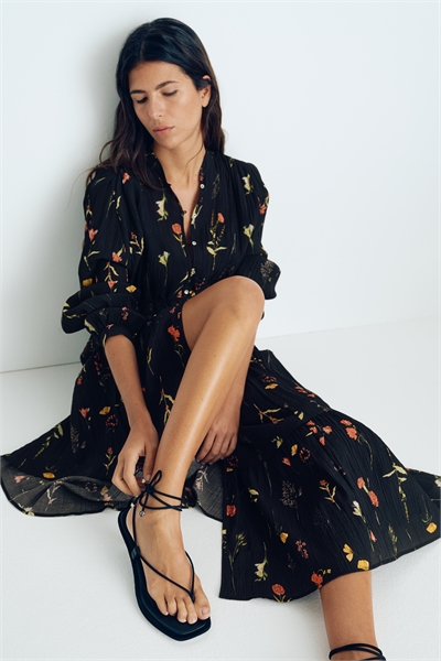 Платье оверсайз из жатой ткани 1219083007