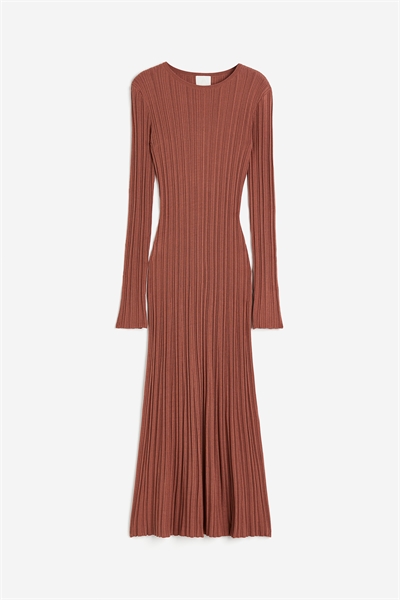 Платье из ребристого трикотажа 1217398001