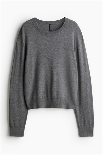 Короткий джемпер из тонкой вязки 1246236001