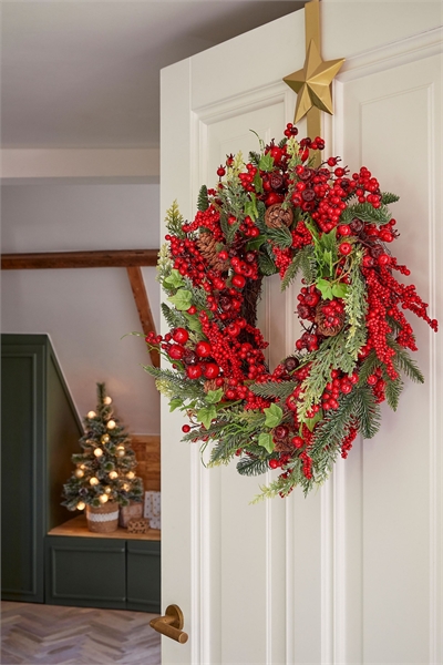 Рождественский венок с украшениями 1334358001